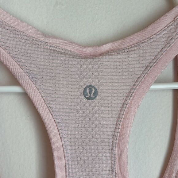 Lululemon Athletica swiftly Pink Tank running yoga activewear racer women 12 EUC - Picture 6 of 6